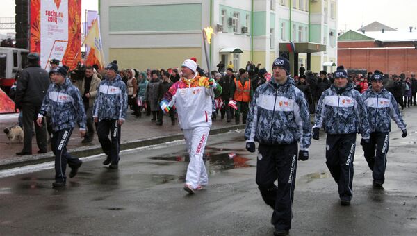 Олимпийский огонь прибыл в Красноярск, событийное фото
