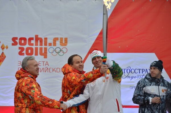 Эстафета Олимпийского огня в Красноярском крае