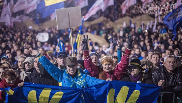 Митинг сторонников евроинтеграции Украины в Киеве. Фото с места событий