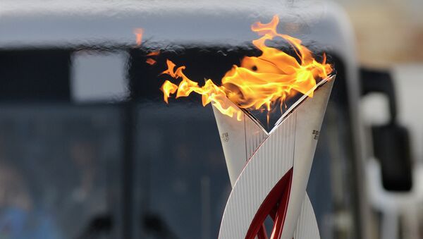 Эстафета олимпийского огня, архивное фото