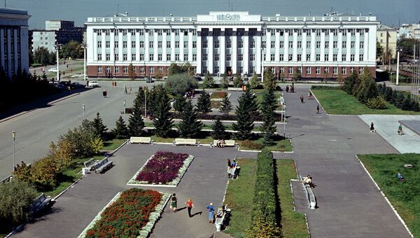 Площадь Советов (ранее - Ленина) в Барнауле
