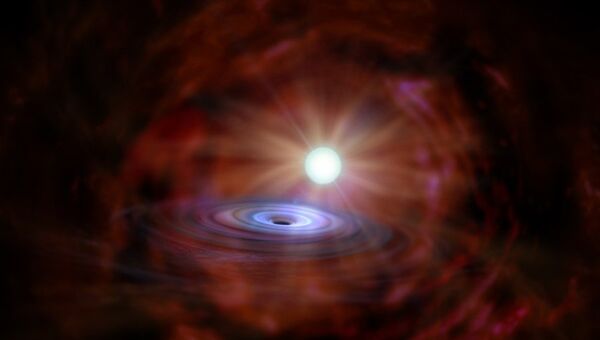 Черная дыра в галактике Вертушка