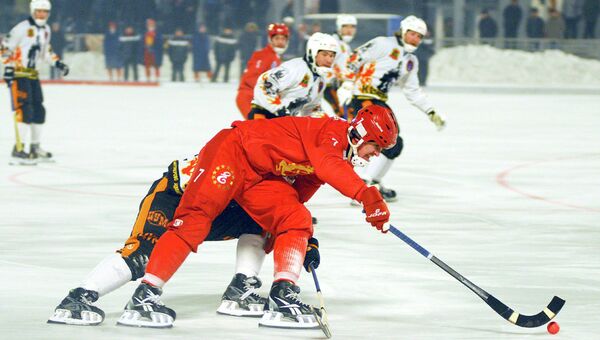 Хоккейный матч с участием  ХК Енисей, фото из архива