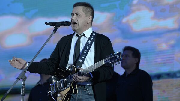 Певец Николай Расторгуев выступает на концерте во время торжественного приема, посвященном старту проекта Золотой фонд советского и российского спорта