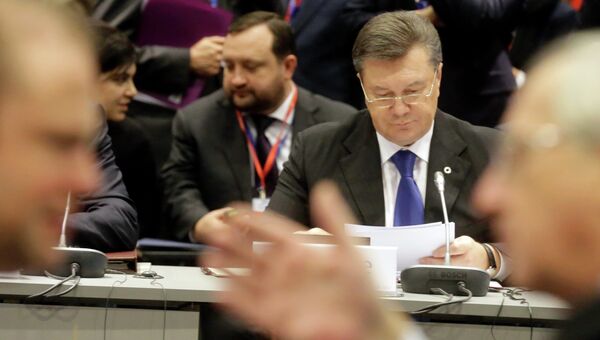 Виктор Янукович на саммите в Вильнюсе. Архивное фото