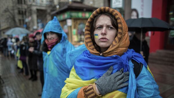 Митинг сторонников Партии регионов на Европейской площади в Киеве. Архивное фото
