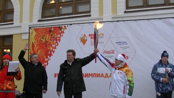 Олимпийский огонь прибыл в Томск и отправился по его улицам