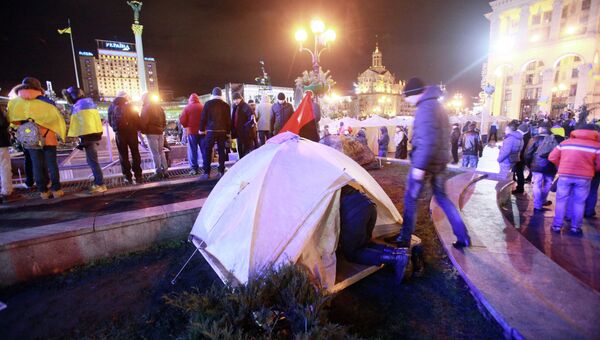 Протесты сторонников евроинтеграции Украины. Фото с места событий