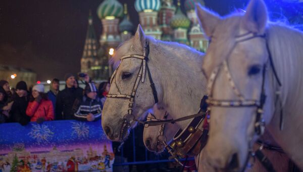 Открытие рождественской ярмарки на Красной площади. Архивное фото