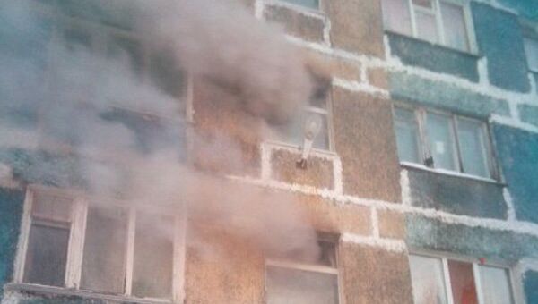 Общежитие горит в Петропавловске-Камчатском