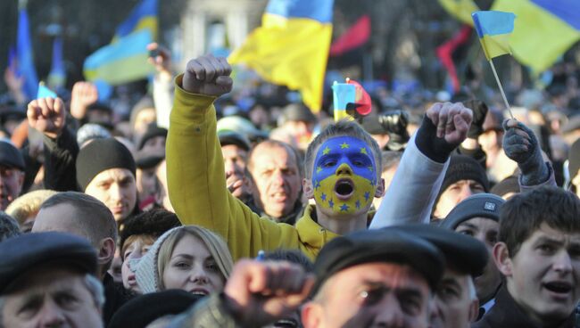 Митинг сторонников евроинтеграции, архивное фото