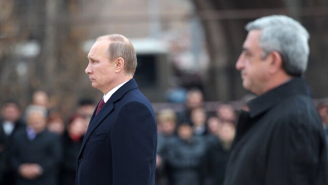 Государственный визит В.Путина в Армению, фото с места события