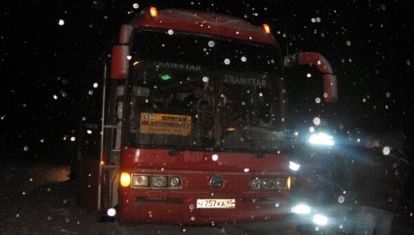 Последствия стрельбы по рейсовому автобусу на Урале