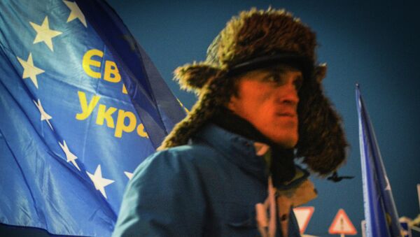 Акции сторонников евроинтеграции Украины на площади Независимости в Киеве. Архивное фото