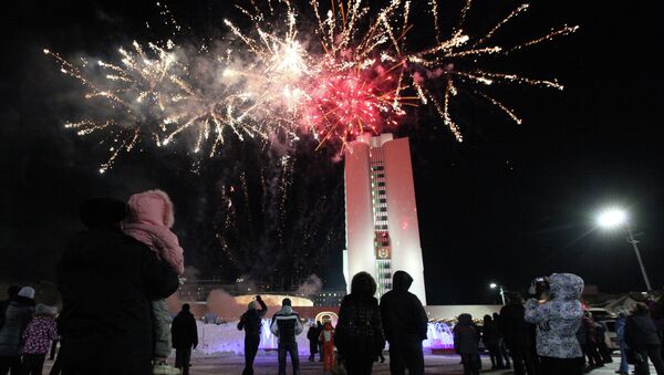 Новогодний салют во Владивостоке