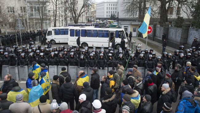 Акции протеста сторонников евроинтеграции Украины, фото с места событий