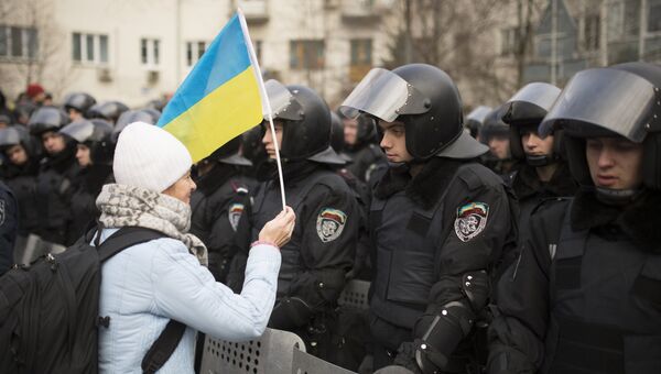 Акции протеста сторонников евроинтеграции Украины. Архивное фото