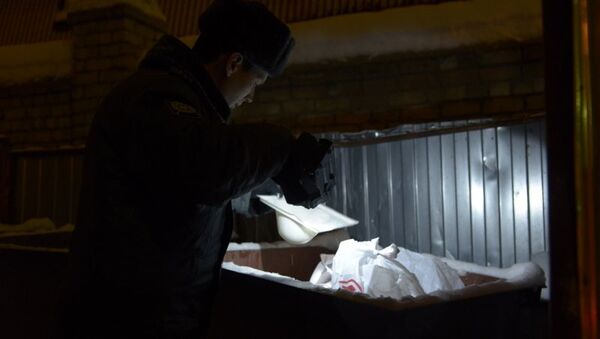Мусорный бак в Костроме, где нашли расчлененное тело, фото с места события