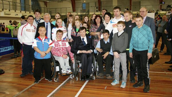Мероприятие, посвященное Международному дню инвалидов, прошедшее во дворце игровых видов спорта Содружество