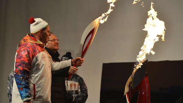 Эстафета Олимпийского огня. Новосибирск