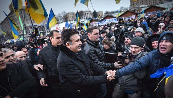 Саакашвили на Майдане. Архивное фото