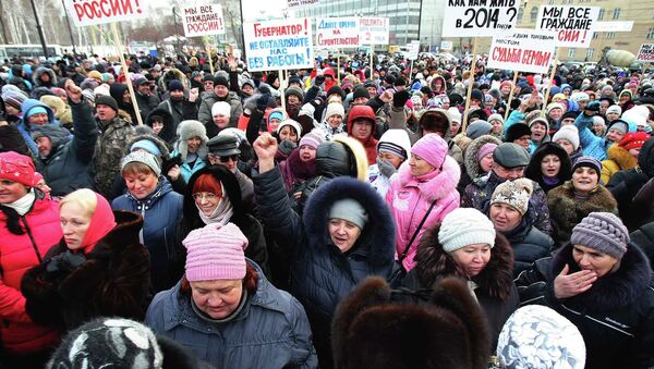 Митинг против закрытия Гусинобродского рынка в Новосибирске, архивное фото