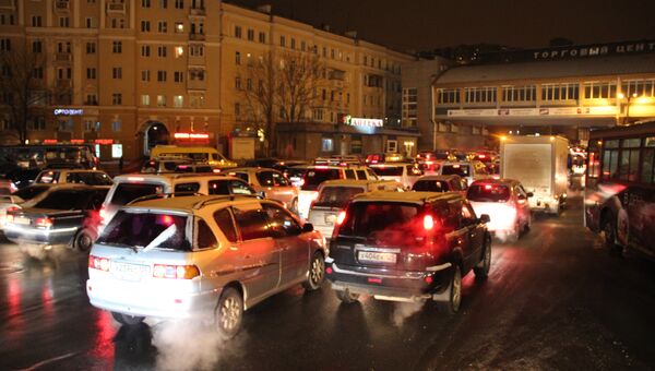 Пробка во Владивостоке. Фото с места события