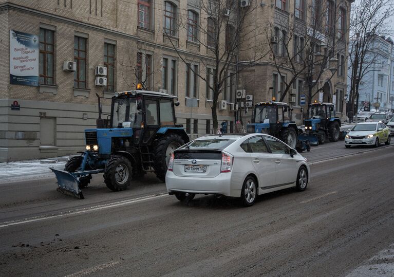 Снегопад во Владивостоке