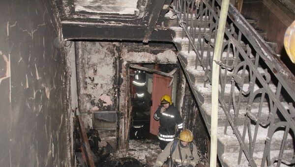 Пожар в доме №6 по Малой Посадской улице 9 декабря 2013 года