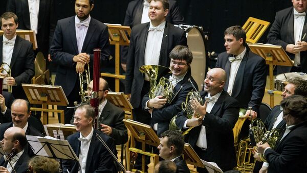 Музыканты Симфонического оркестра Мариинского театра под управлением Валерия Гергиева. Архивное фото