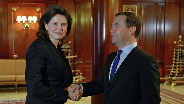 Д.Медведев встретился с А.Братушек. Фото с места события