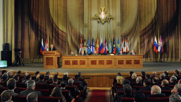 В.Путин принял участие в расширенном заседании коллегии Минобороны РФ. Фото с места события