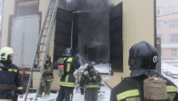 Пожар на территории завода игристых вин в Петербурге