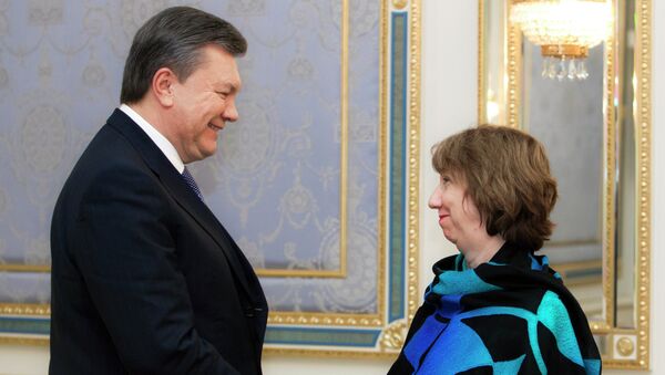 Встреча Виктора Януковича с Кэтрин Эштон в Киеве