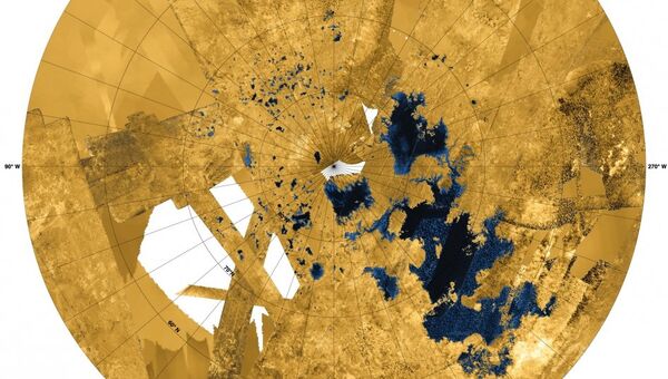 Карта, составленная из снимков зонда Кассини, дает самое детальное на сегодняшний день изображение морей и озер в северном полушарии Титана