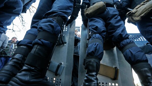 Сотрудники милиции в центре Киева