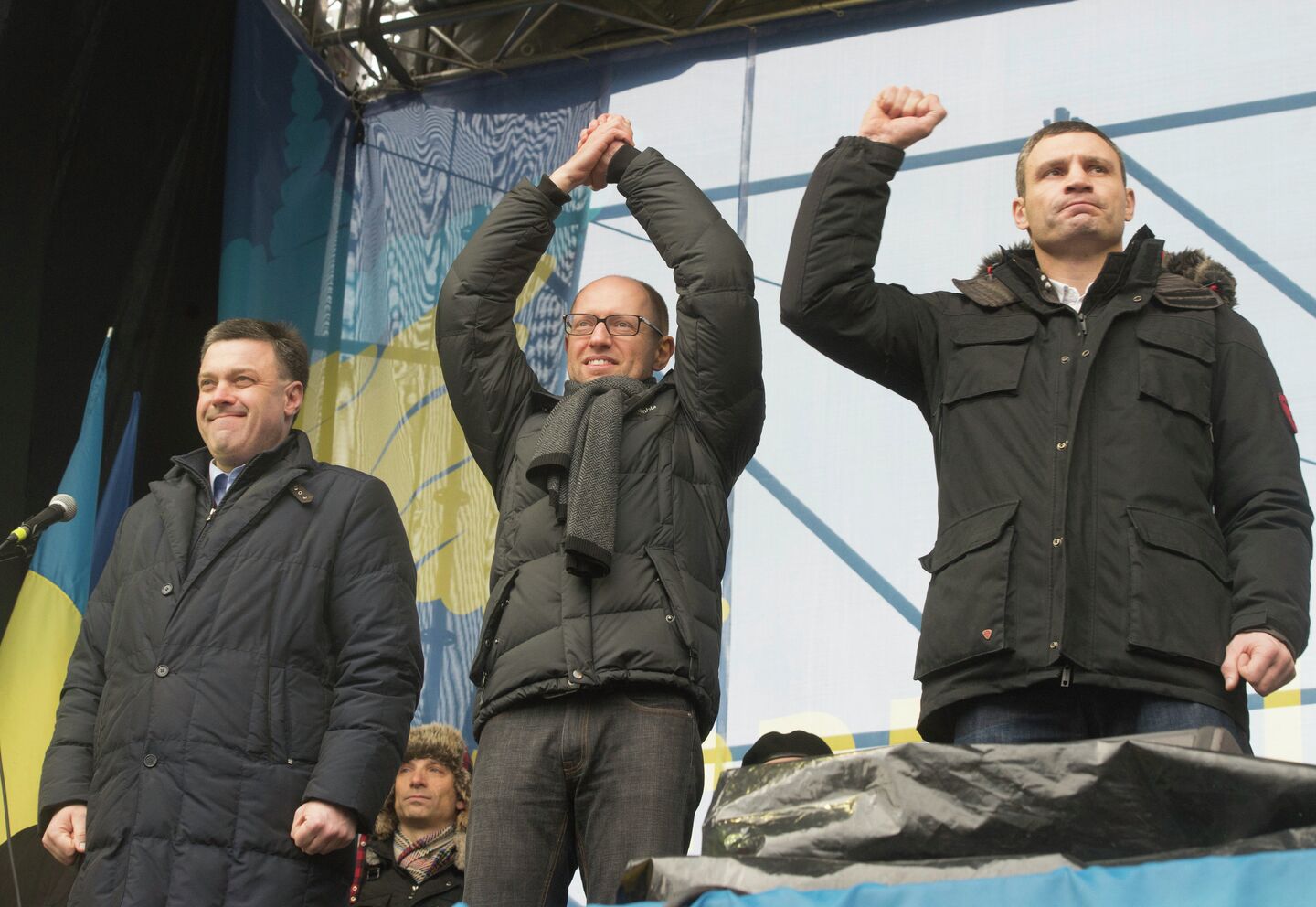 Rassemblement des partisans de l'intégration européenne de l'Ukraine sur la Place de l'Indépendance à Kiev