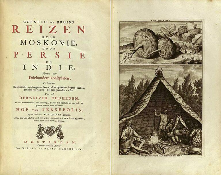 Первое издание 1711 года знаменитого Путешествия в Московию, Персию и Индию Корнелиса де Брюйн Первое издание 1711 года знаменитого Путешествия в Московию, Персию и Индию Корнелиса де Брюйн