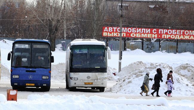 Автобусы на автовокзале в Самаре, архивное фото