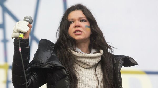 Певица Руслана на митинге сторонников евроинтеграции Украины. Архивное фото