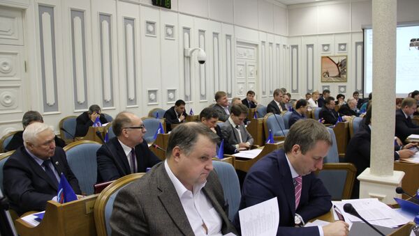 Заседание Костромской областной думы. Событийное фото.