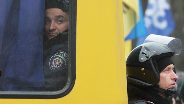 Сотрудники милиции в Киеве. Архивное фото