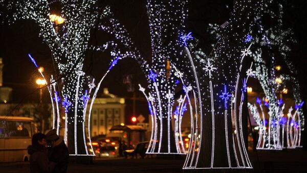 Новогодние огни в Петербурге