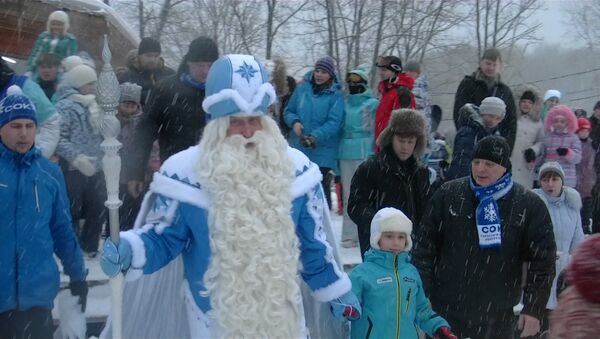 Российский Дед Мороз опробовал самарскую горнолыжку