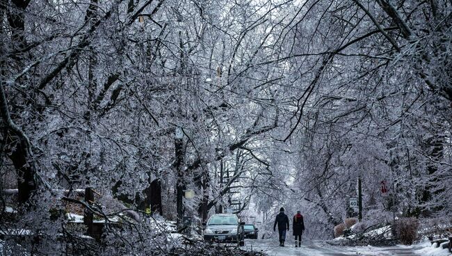 Последствия ледяного дождя в Канаде. Фото с места событий