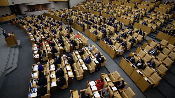 Последнее пленарное заседание Госдумы, архивное фото