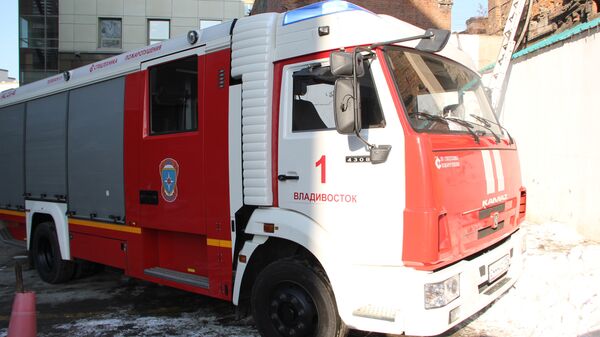 Пожарная машина во Владивостоке, архивное фото