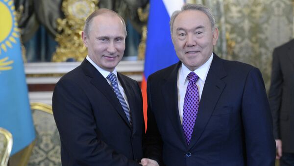 Путин и Назарбаев. Архивное фото.
