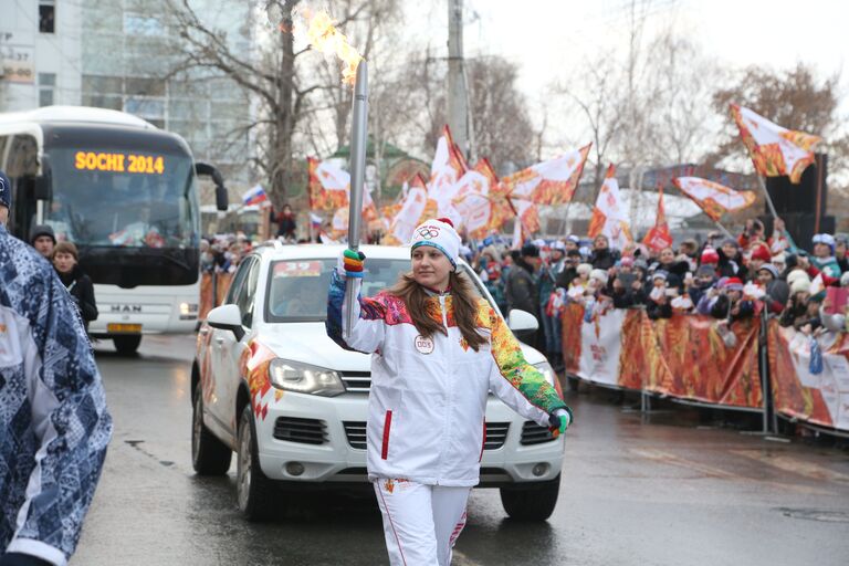 Эстафета олимпийского огня в Самаре