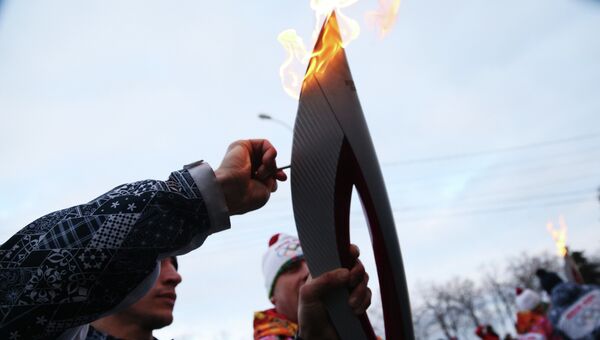 Эстафета олимпийского огня в Самаре